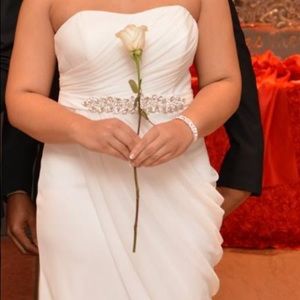 David’s Bridal Floor Length White gown